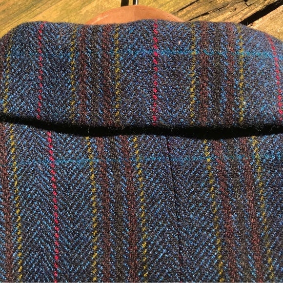 Triona Ireland Navy Plaid Donegal Wool Tweed Jacket - Picture 7 of 9